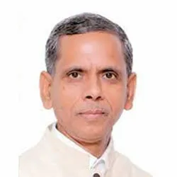 Portrait of Ram Manohar Mishra in formal attire