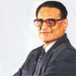 Portrait of Shri P. P. Vora in formal attire
