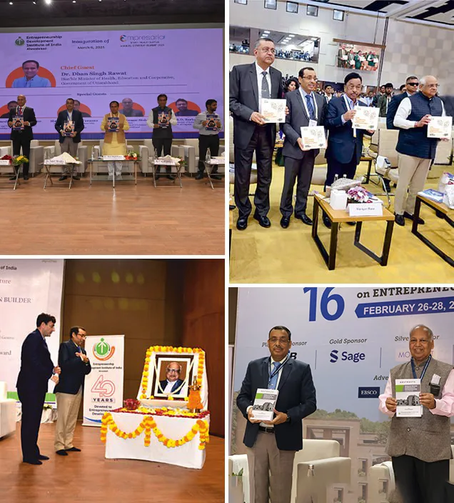 Collage of photographs from EDII entrepreneurship events