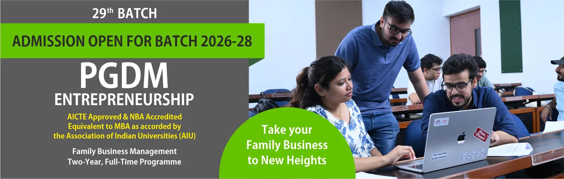 PGDM Entrepreneurship admissions banner