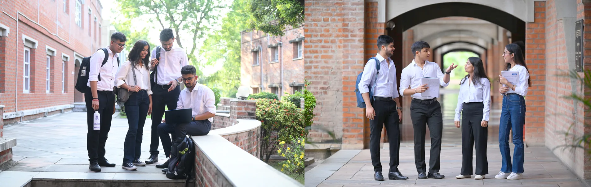 Students walking on the EDII campus