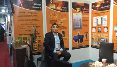 Man at an Exhibition Stall