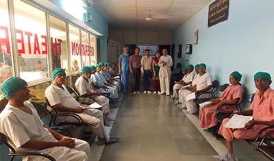 Participants Waiting in a Corridor