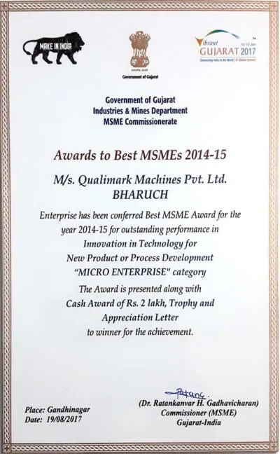 Framed Award Certificate