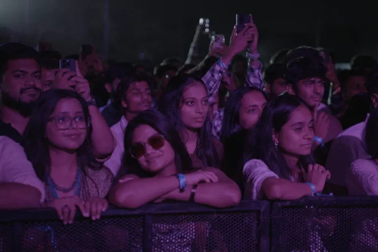 Crowd Cheering at a Concert