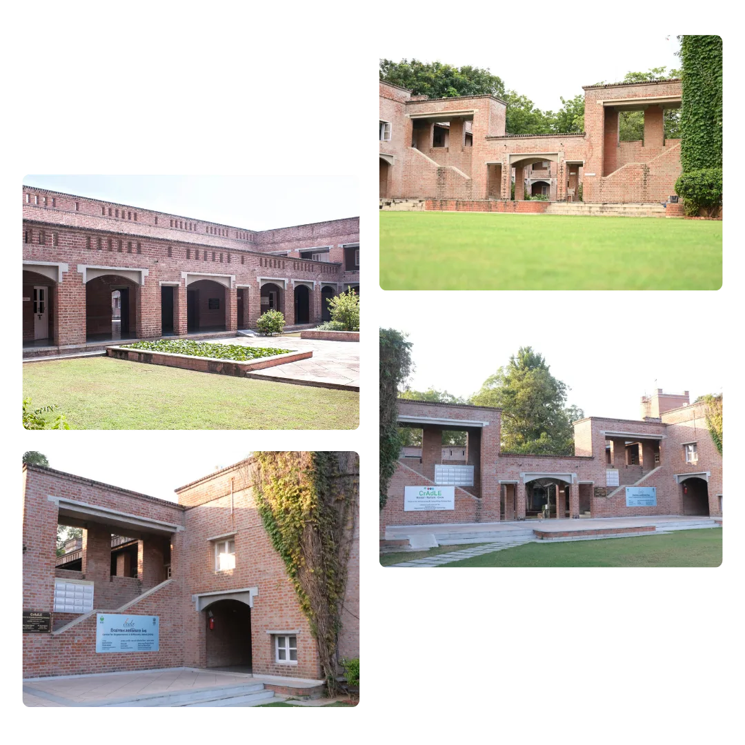 Collage of heritage campus buildings