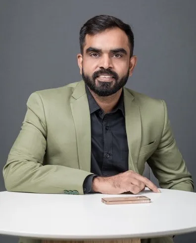 Portrait of Yogendra in formal attire
