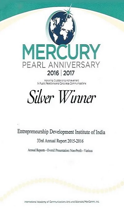 EDII wins International Mercury Award 2016-17